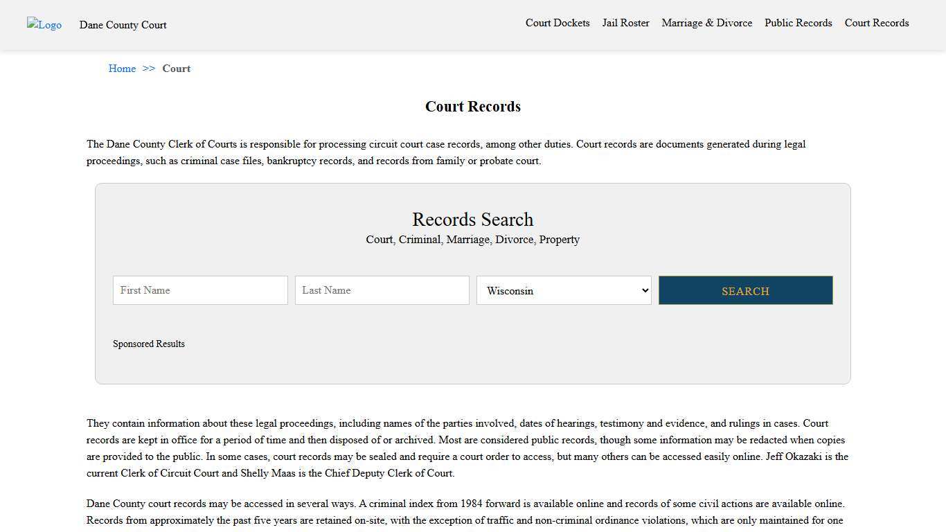 Court Records Dane County Court